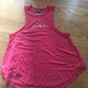 “Get outta town” Pink Tank Top
